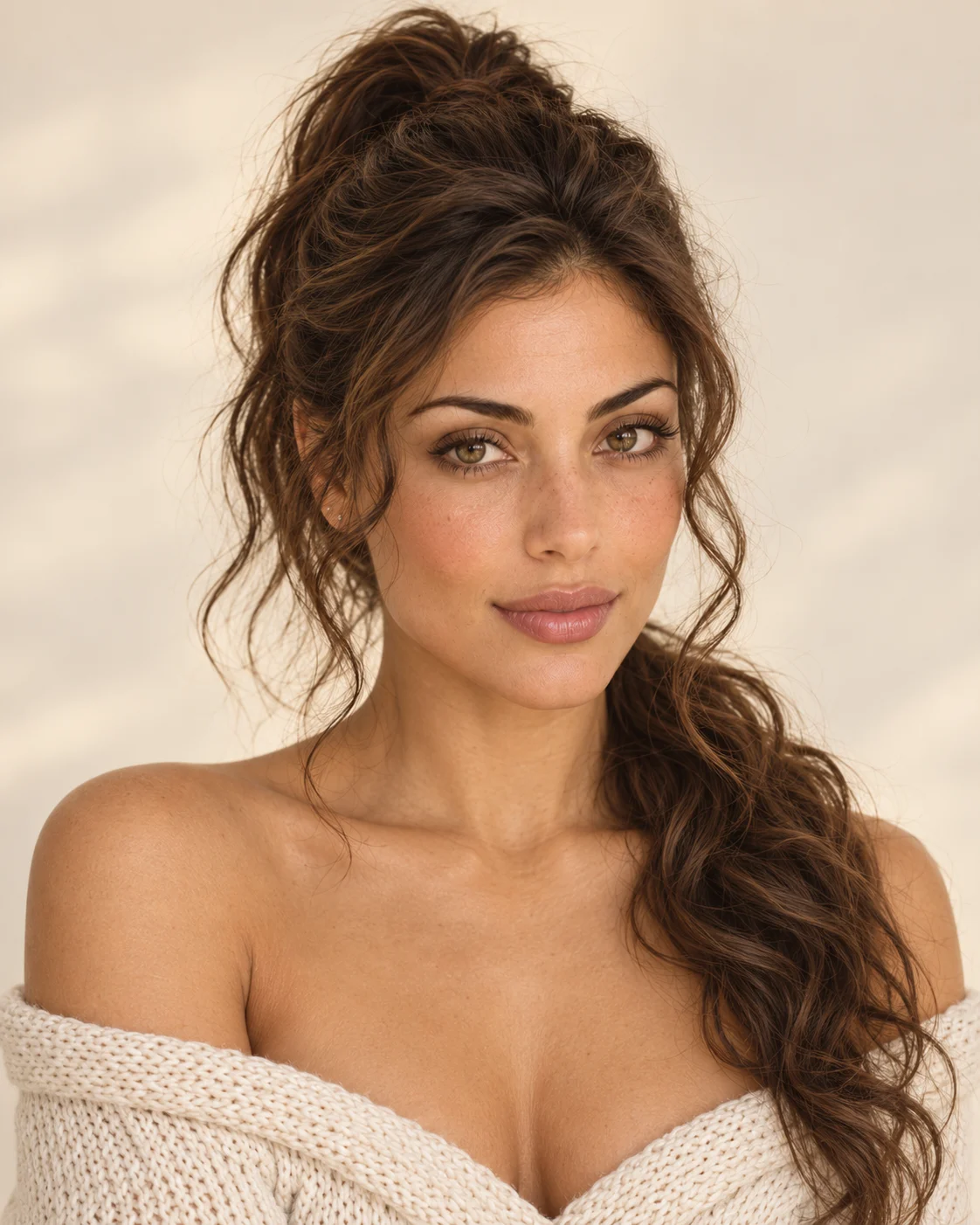 AI-generated high ponytail hairstyle